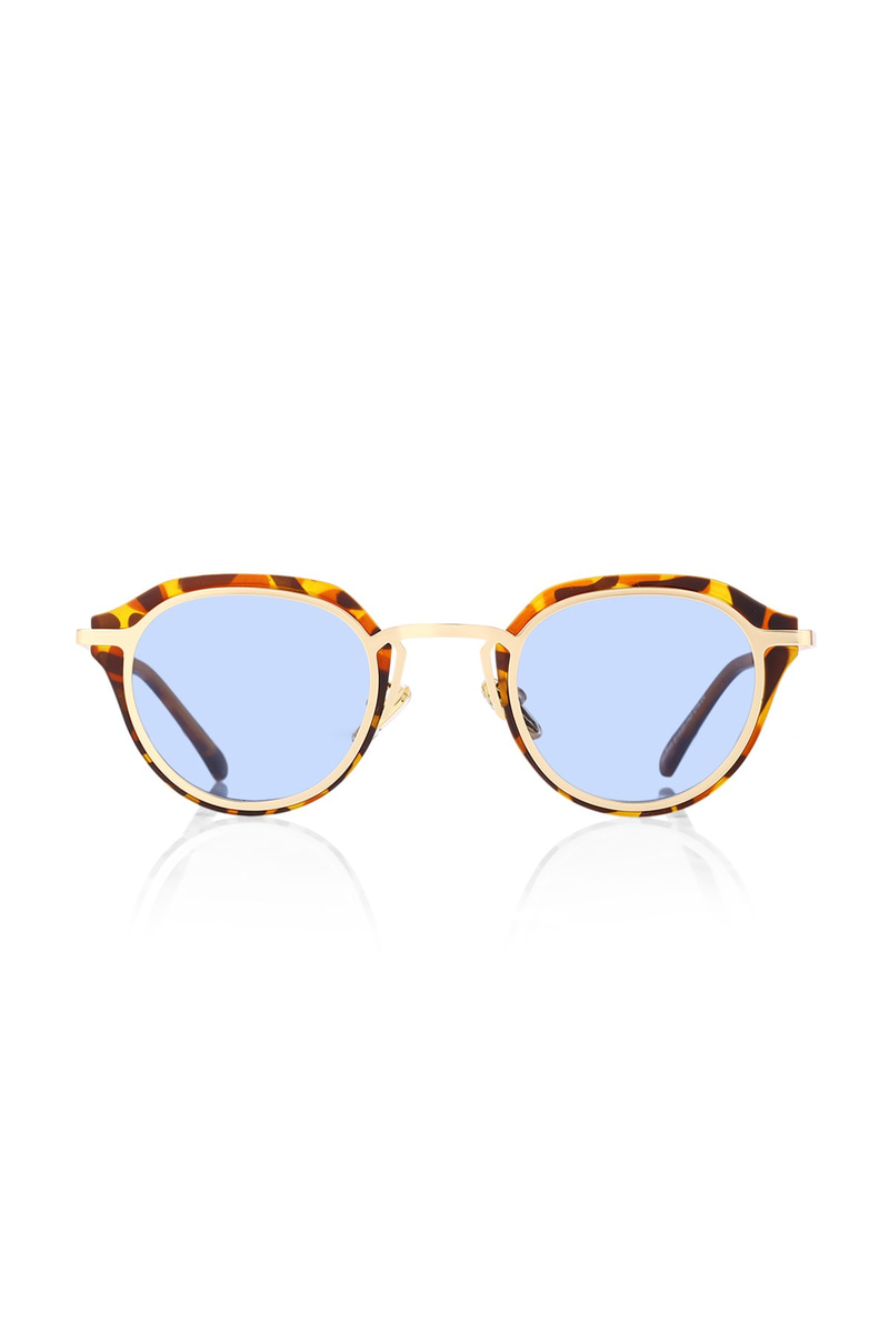 Alyssa Gold Blue Leopard Güneş Gözlüğü