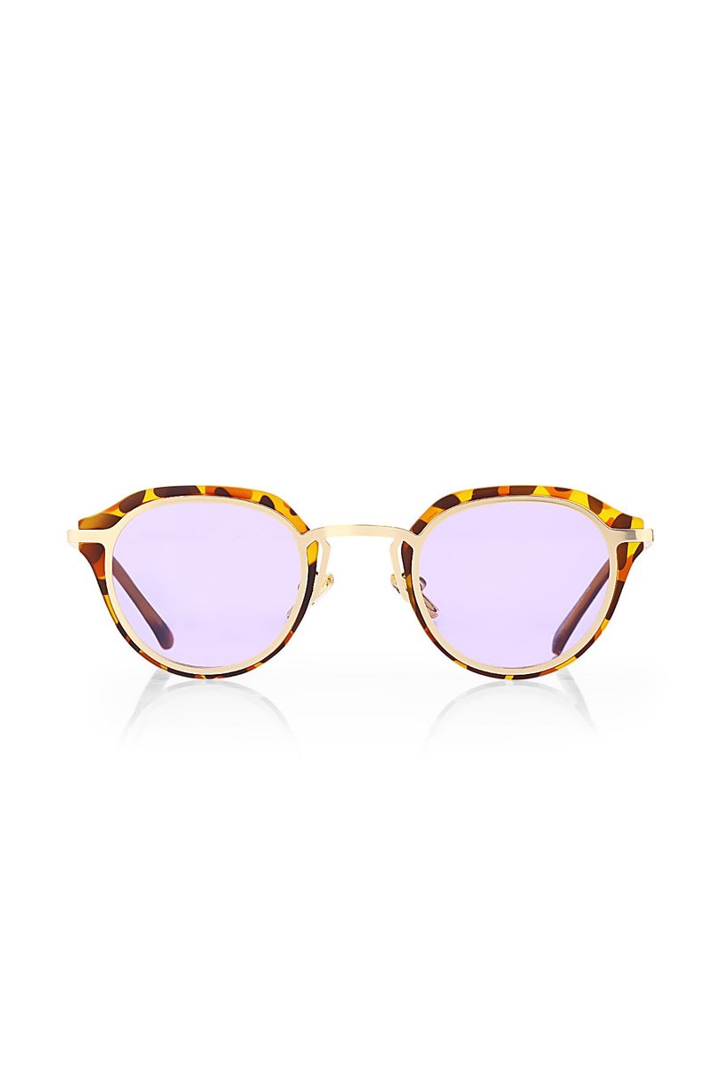 Alyssa Gold Purple Leopard Güneş Gözlüğü