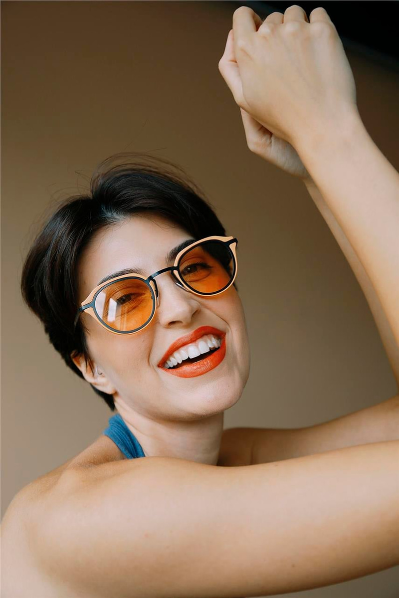 Alyssa Matt Orange Orange Güneş Gözlüğü