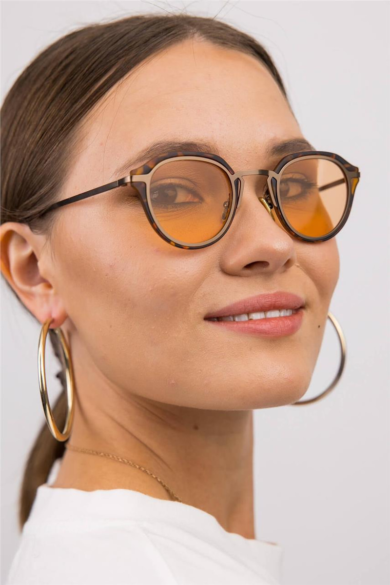Alyssa Orange Leopard Güneş Gözlüğü