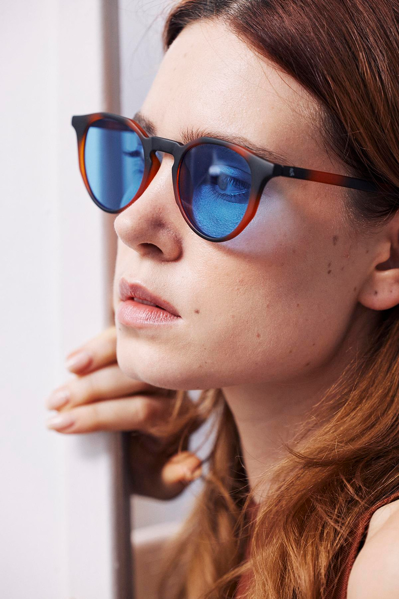 Amora Matt Leopard Blue Güneş Gözlüğü