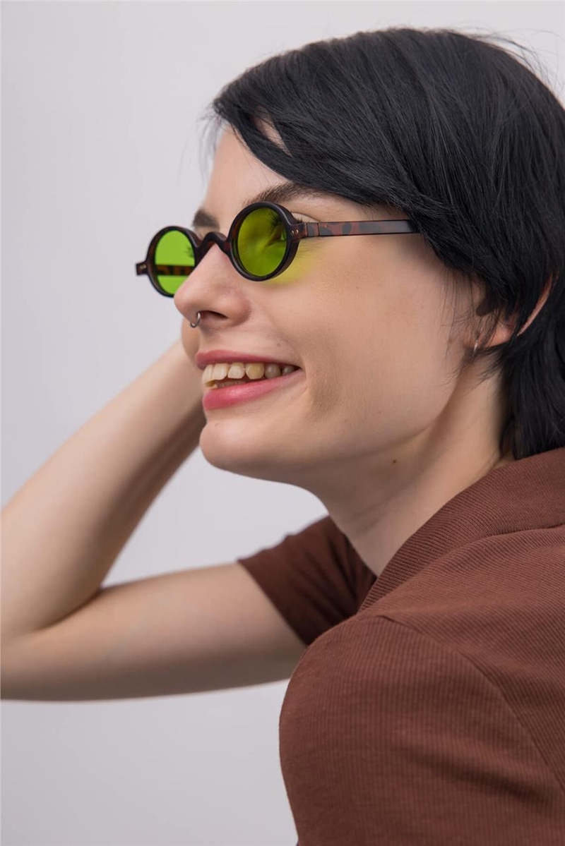 Baraque Matt Green Leopard Güneş Gözlüğü