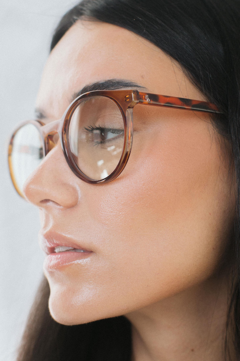Baykuş Amber Leopard Mavi Işık Koruyucu Gözlük