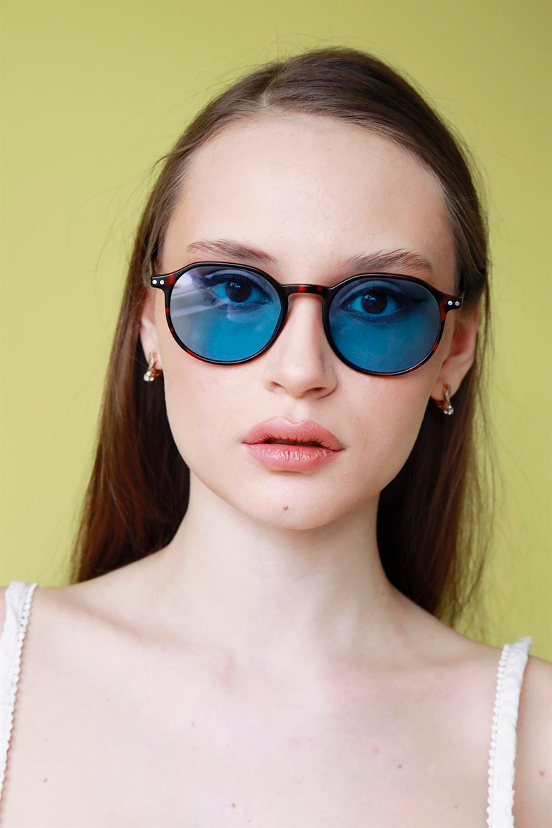 Cafune Leopard Blue Güneş Gözlüğü