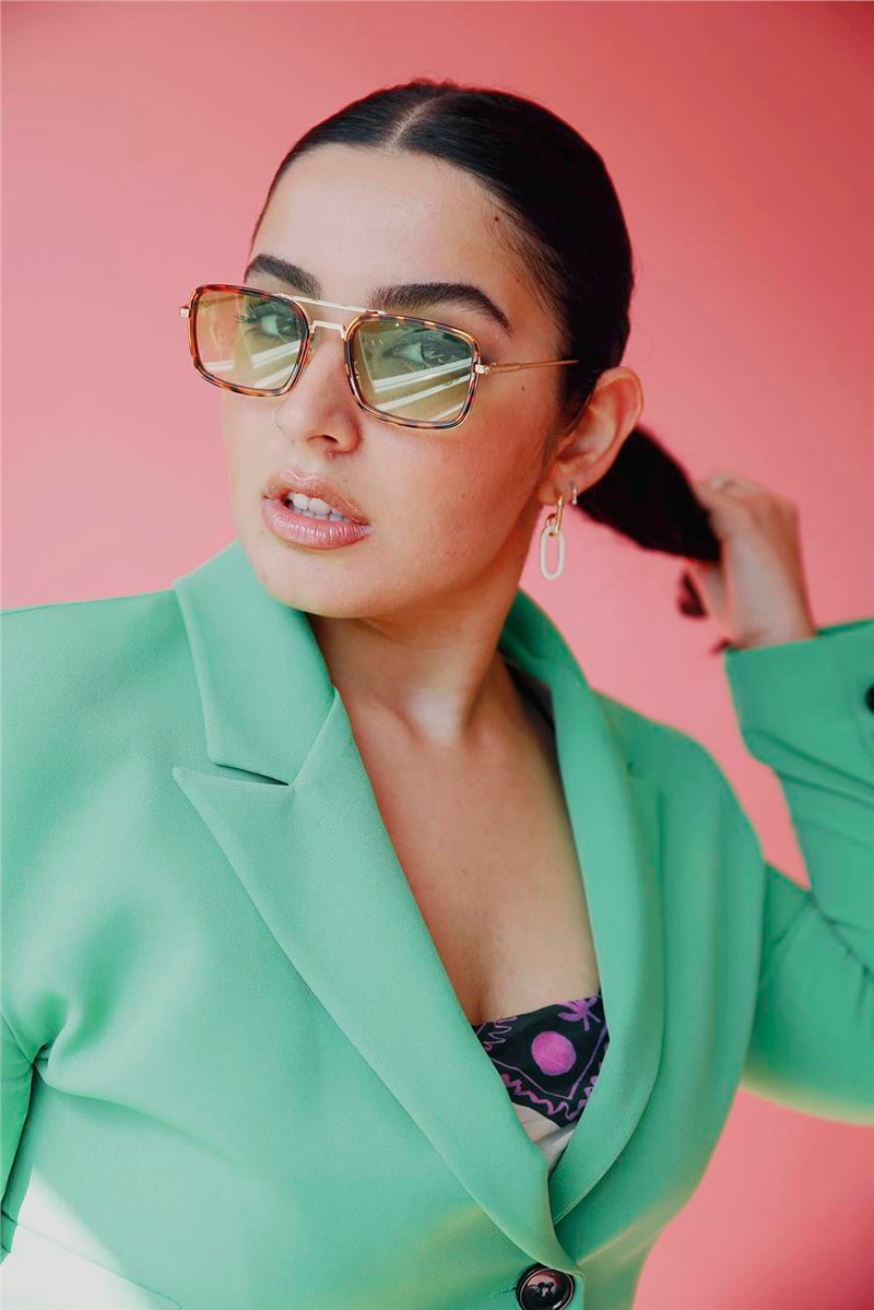 Claude Bright Leopard Green Güneş Gözlüğü