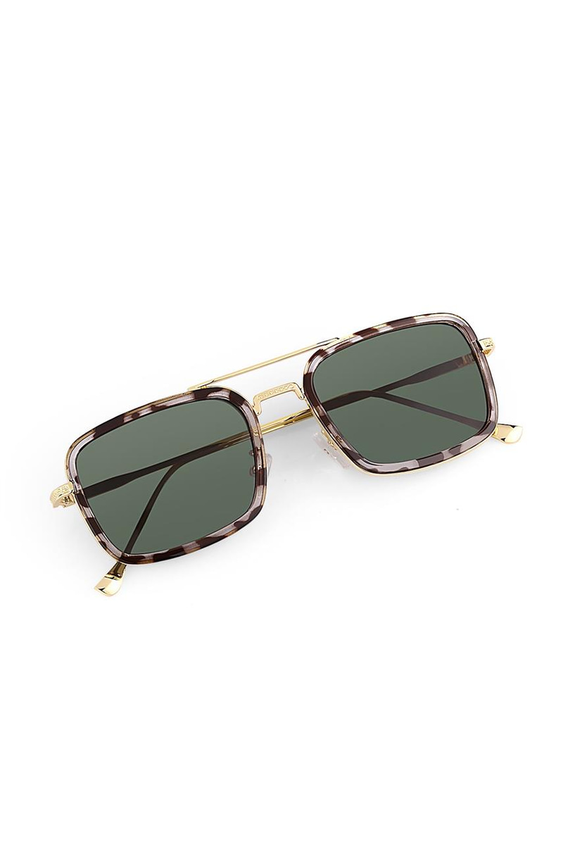 Claude Gold Leopard Green Güneş Gözlüğü