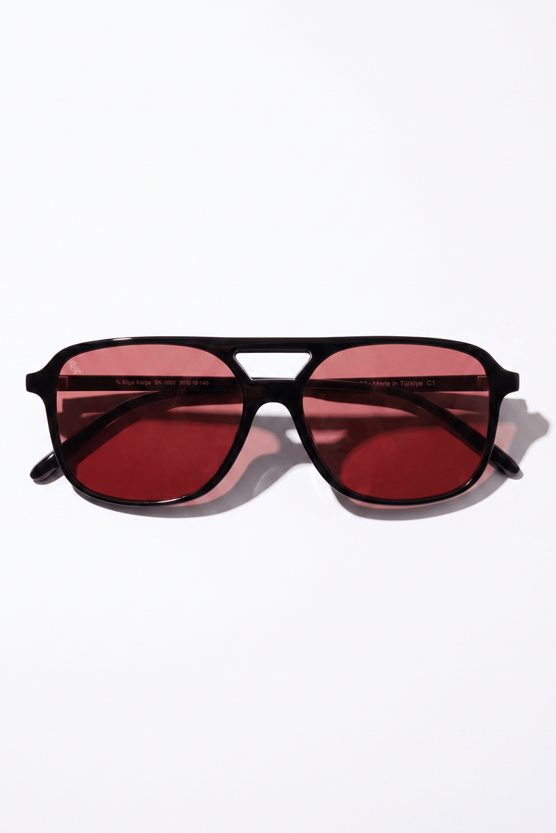 Cleo Black Dark Red Erkek Güneş Gözlüğü