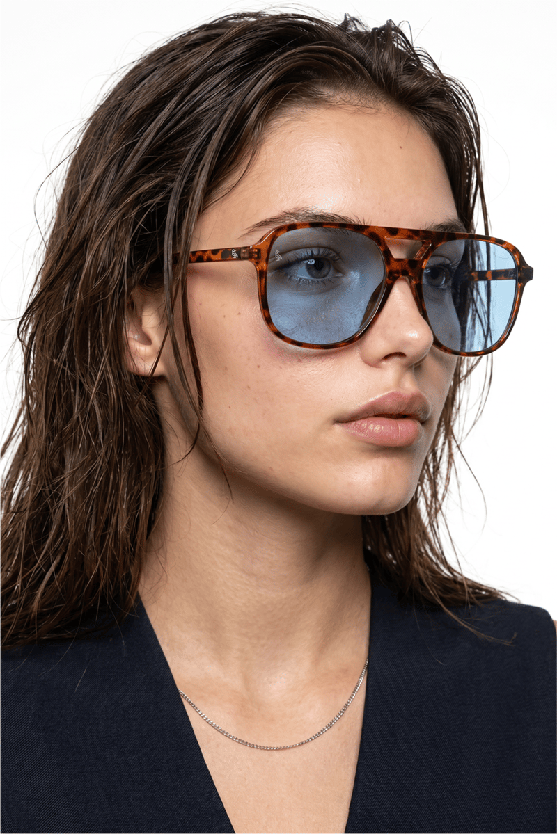Cleo New Leopard Blue Güneş Gözlüğü