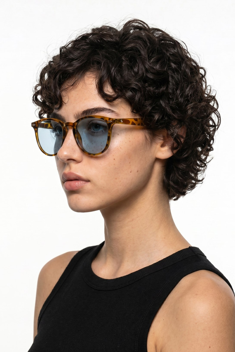 Cory Leopard Blue Güneş Gözlüğü