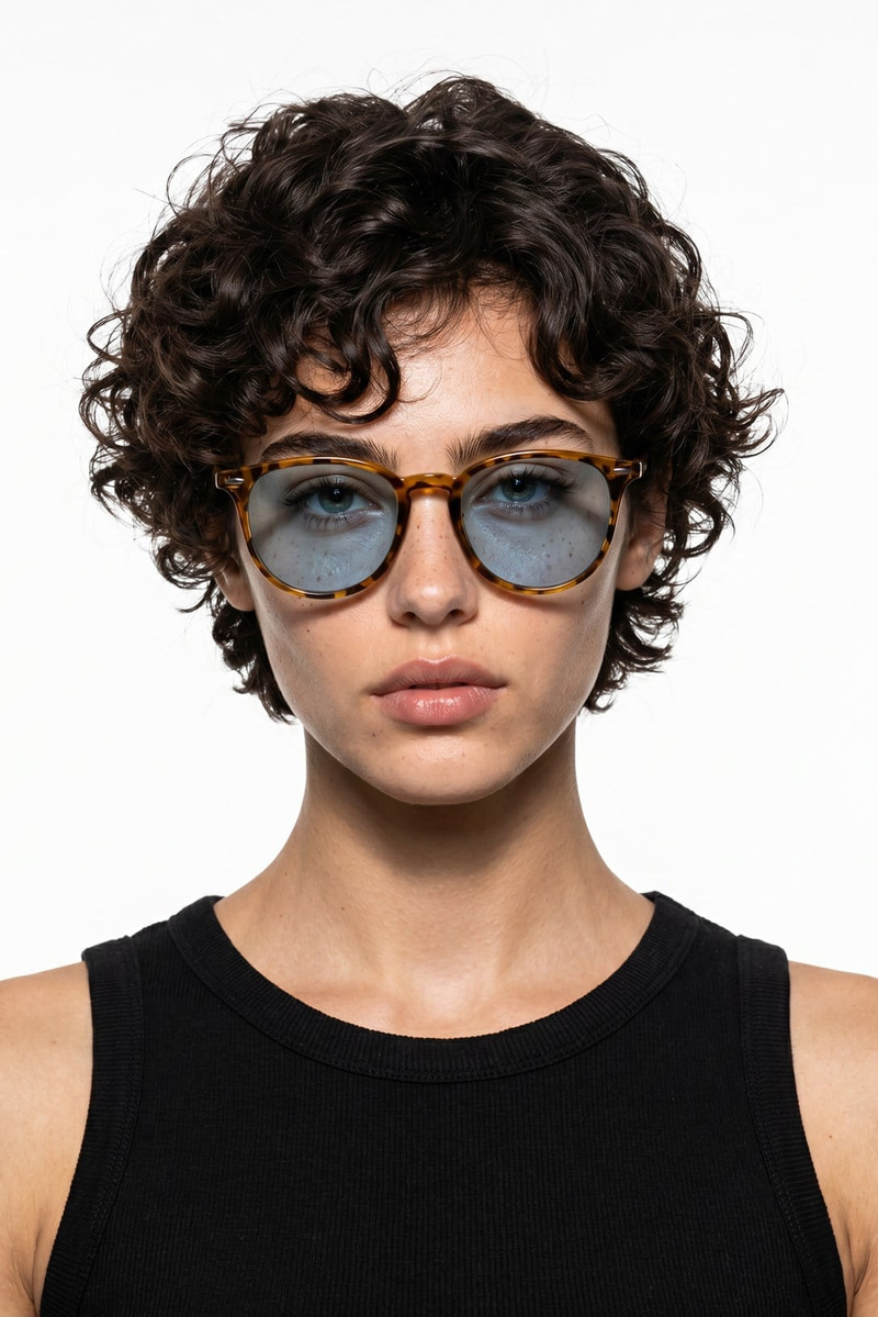 Cory Leopard Blue Güneş Gözlüğü