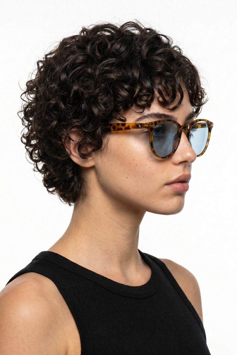 Cory Leopard Blue Güneş Gözlüğü