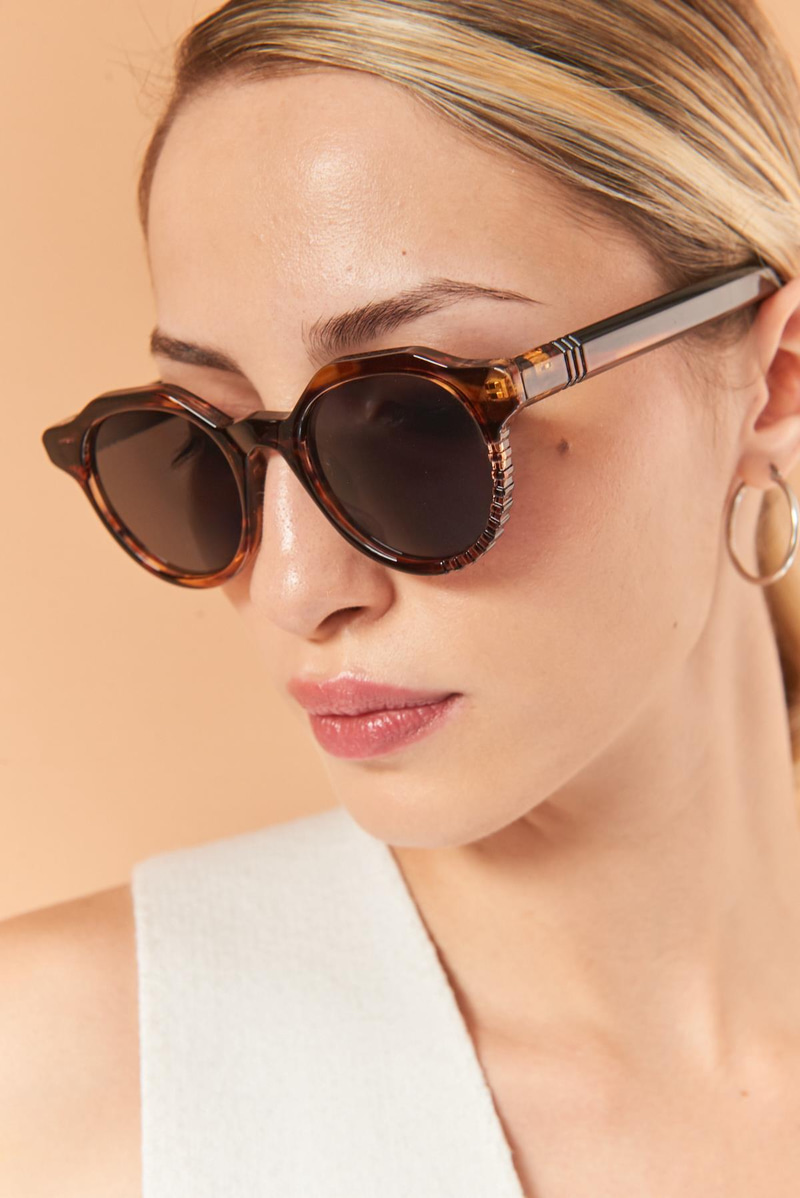 Daisy Leopard Brown Güneş Gözlüğü