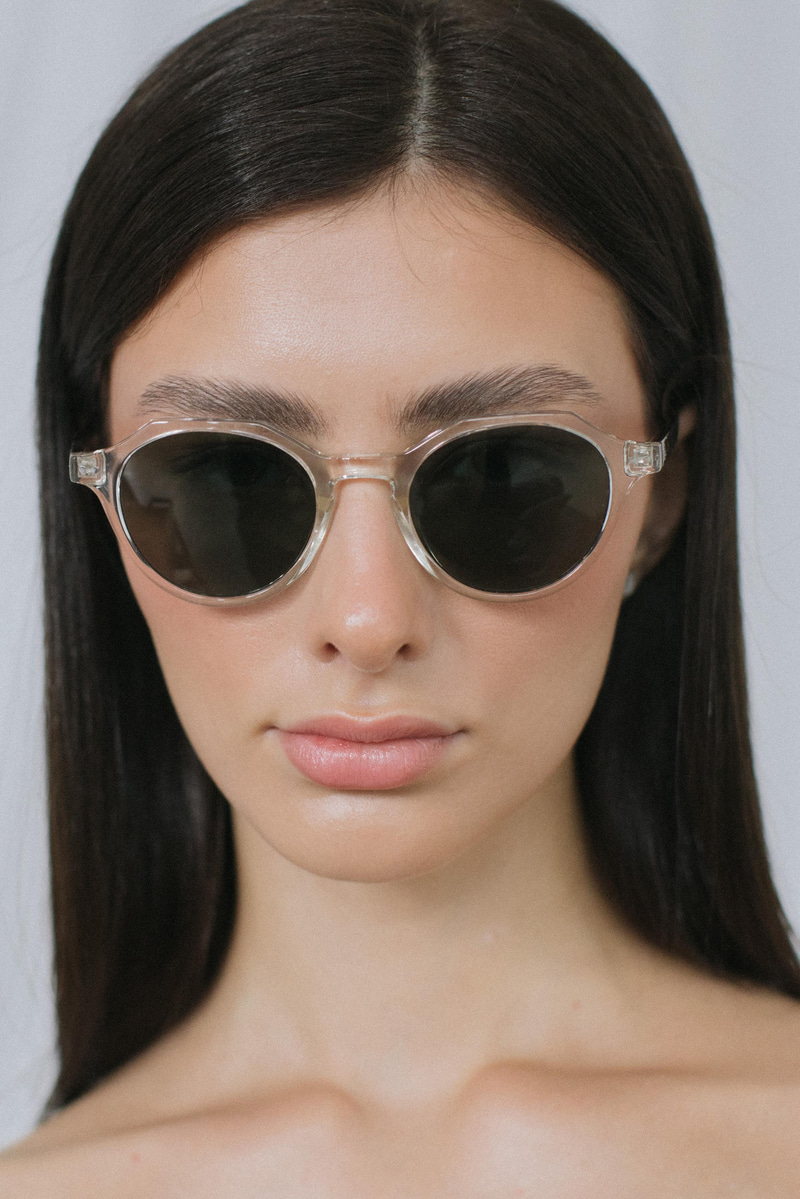 Eline Clear Leopard Green Güneş Gözlüğü