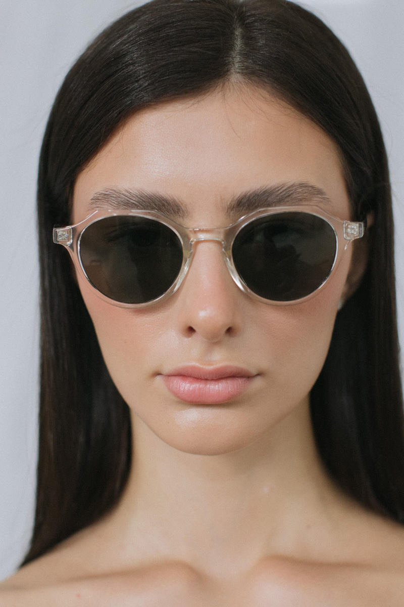 Eline Clear Leopard Green Güneş Gözlüğü