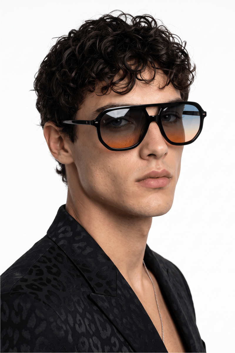Elvis Black Blue Orange Erkek Güneş Gözlüğü