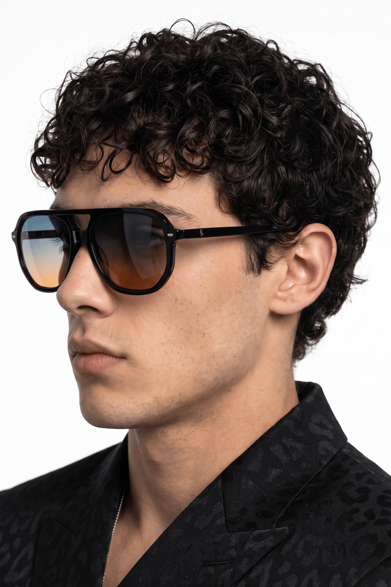 Elvis Black Blue Orange Erkek Güneş Gözlüğü