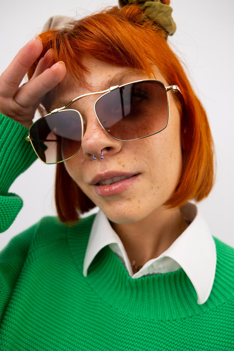 Emma Gold Brown Güneş Gözlüğü