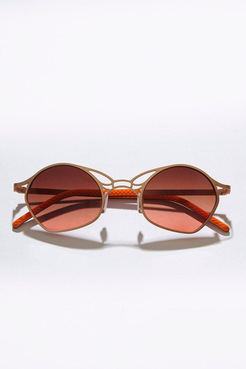 Fleur Gold Brown Orange Güneş Gözlüğü