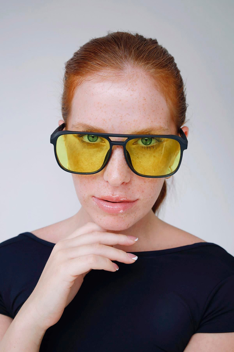Grant Matt Black Yellow Güneş Gözlüğü
