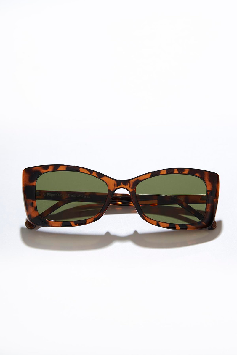Greta Leopard Green Güneş Gözlüğü