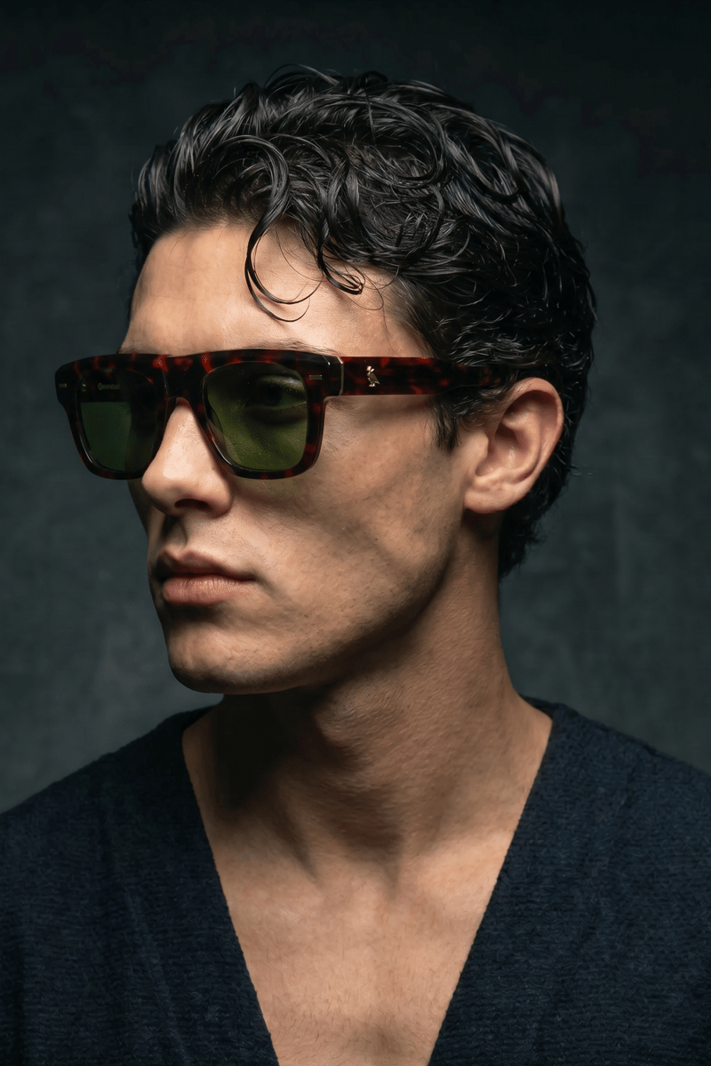 Hivon Leopard Green Erkek Güneş Gözlüğü