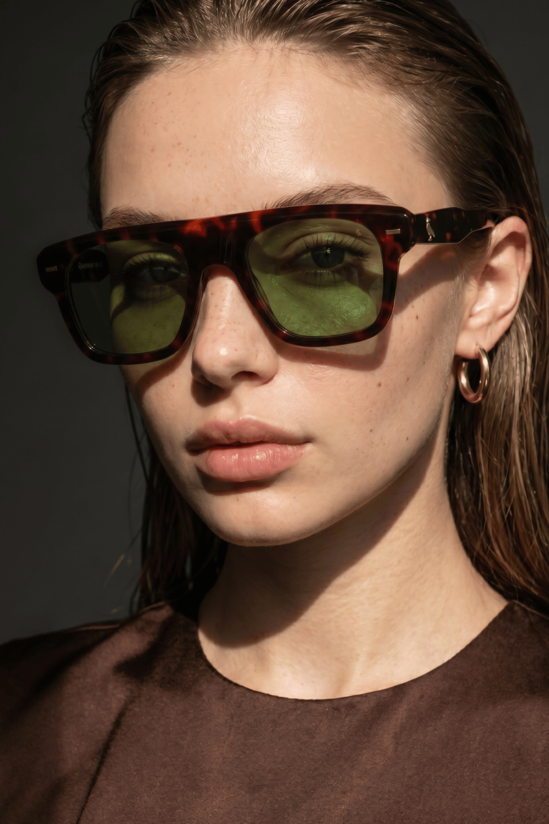 Hivon Leopard Green Güneş Gözlüğü