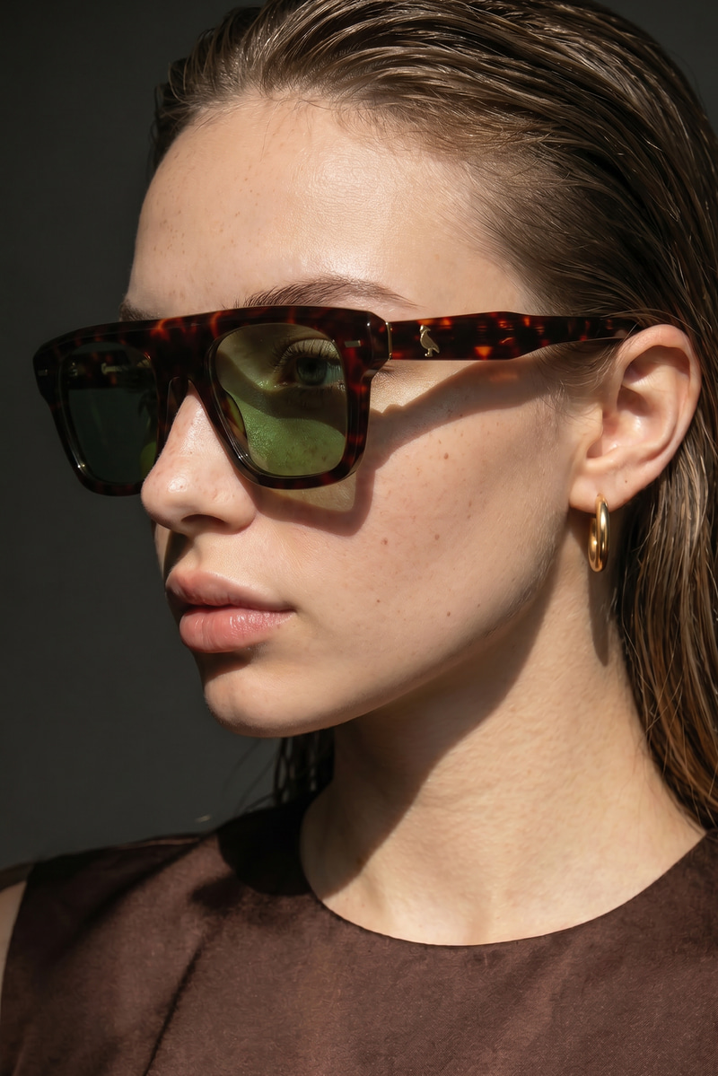 Hivon Leopard Green Güneş Gözlüğü