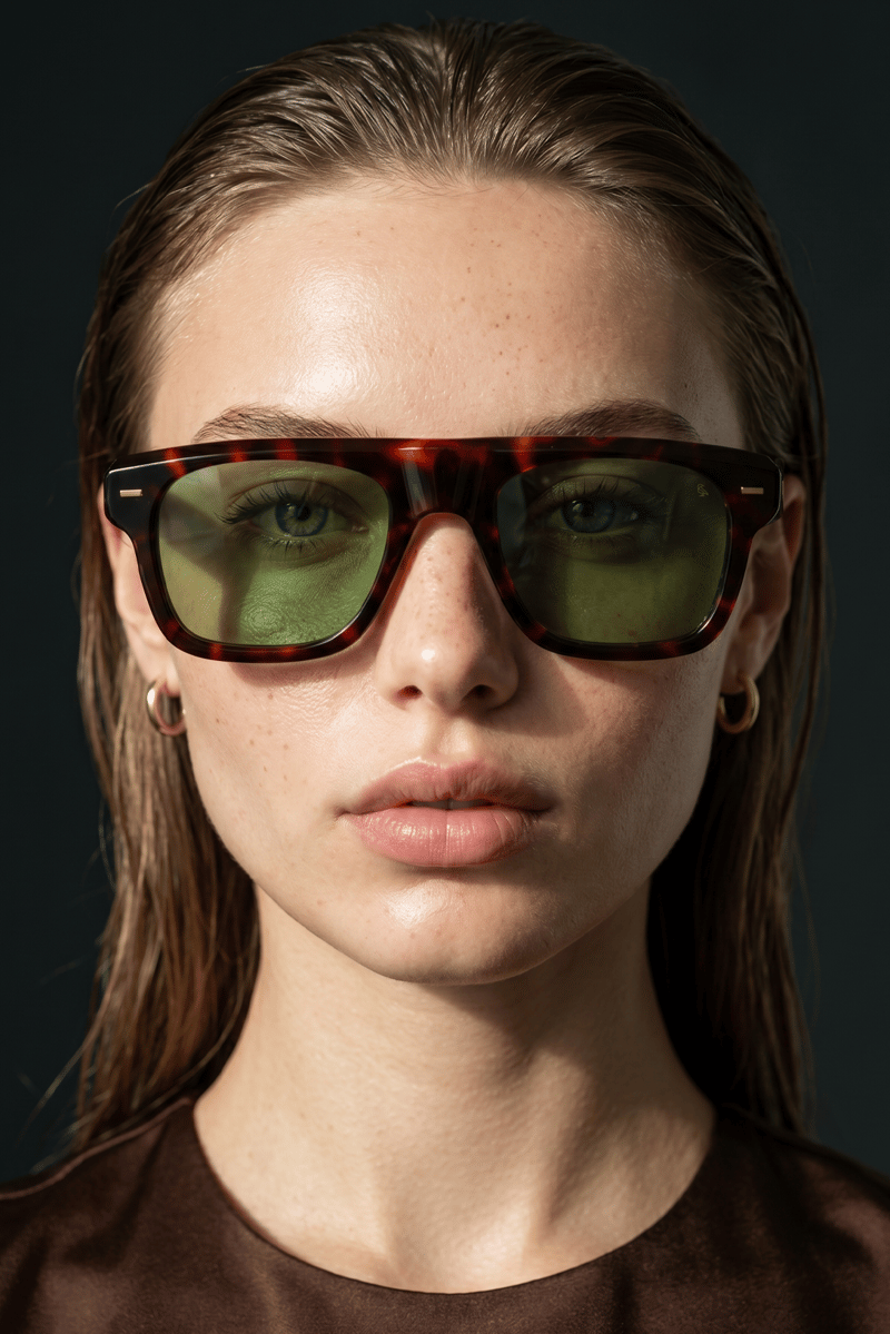 Hivon Leopard Green Güneş Gözlüğü