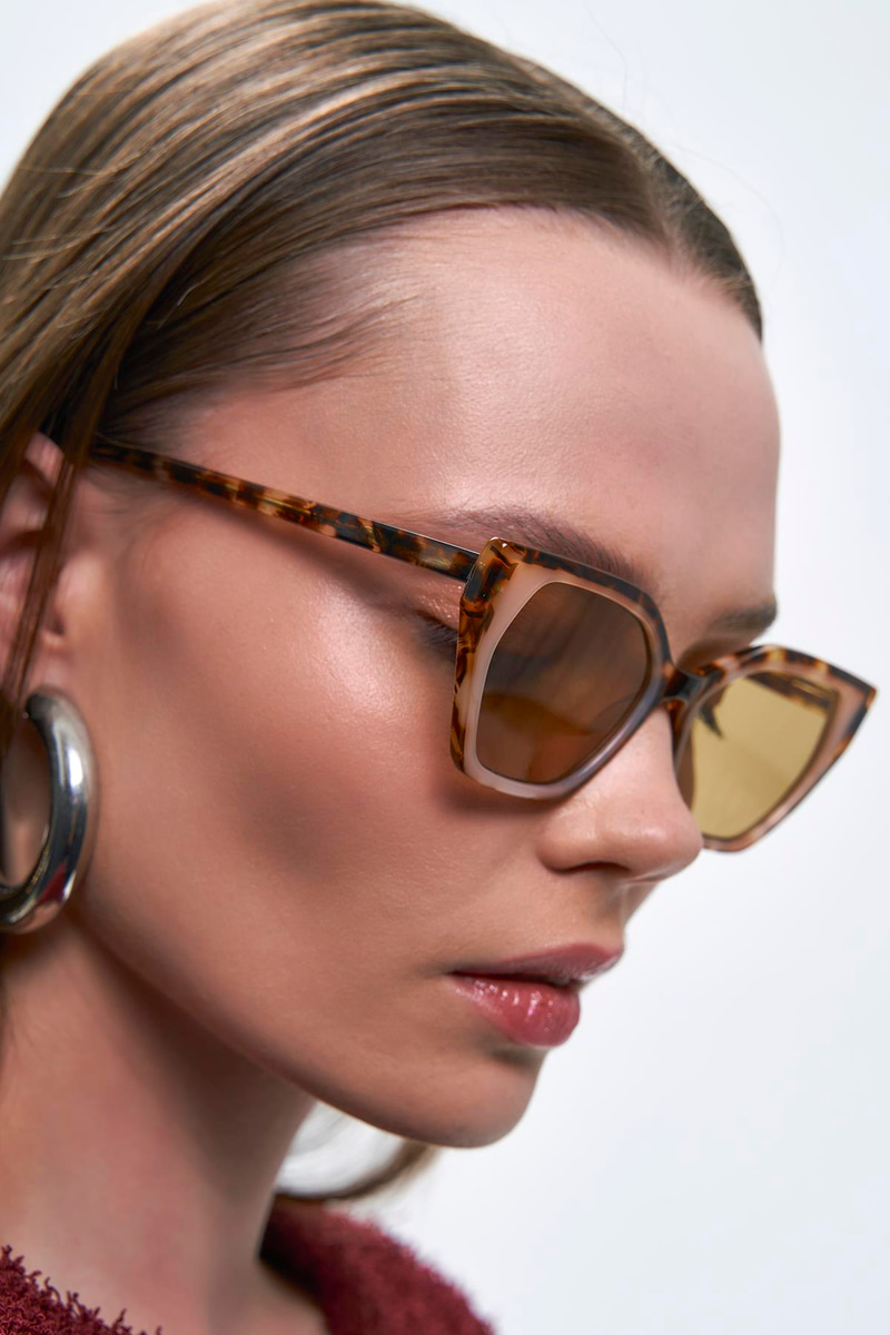 Jadon Leopard Brown Güneş Gözlüğü