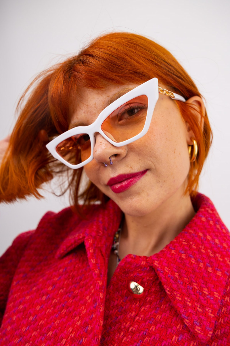 Joyce White Orange Güneş Gözlüğü