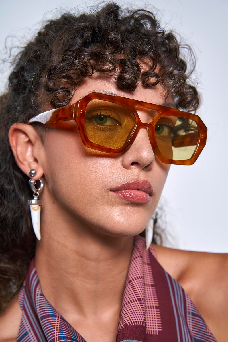 Kaitlyn Orange Green Güneş Gözlüğü