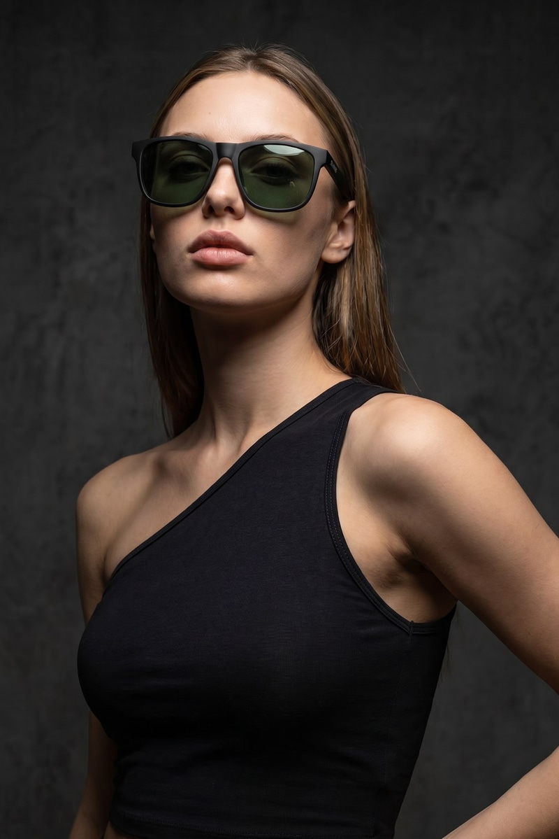 Lauge Matt Black Green Güneş Gözlüğü