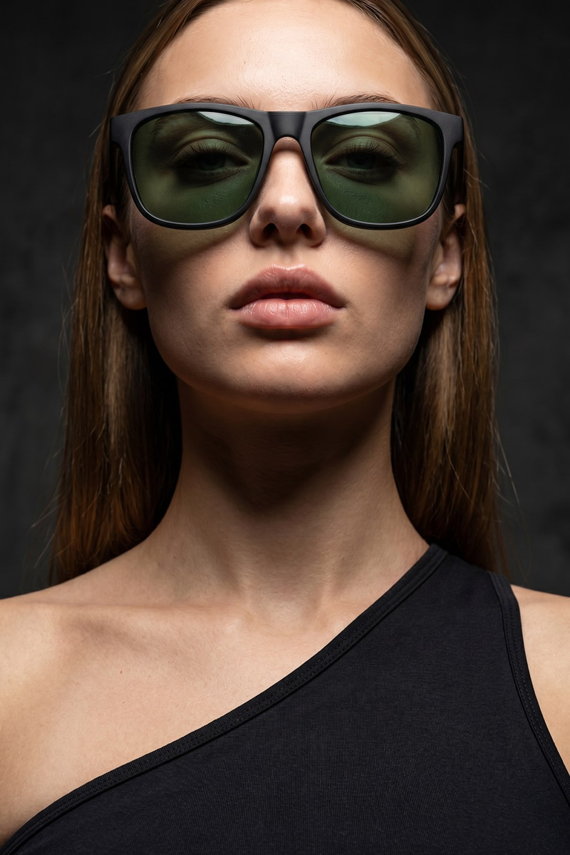 Lauge Matt Black Green Güneş Gözlüğü