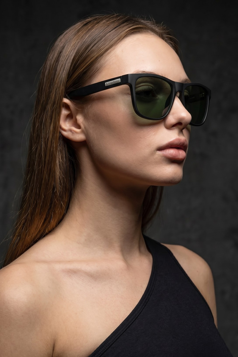 Lauge Matt Black Green Güneş Gözlüğü