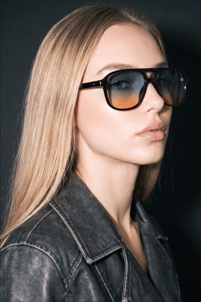 Leah Black Blue Orange Güneş Gözlüğü