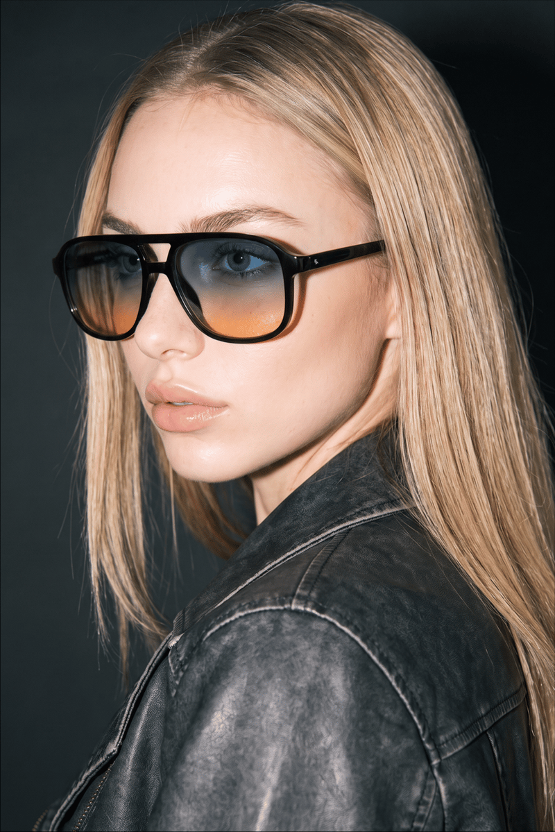 Leah Black Blue Orange Güneş Gözlüğü