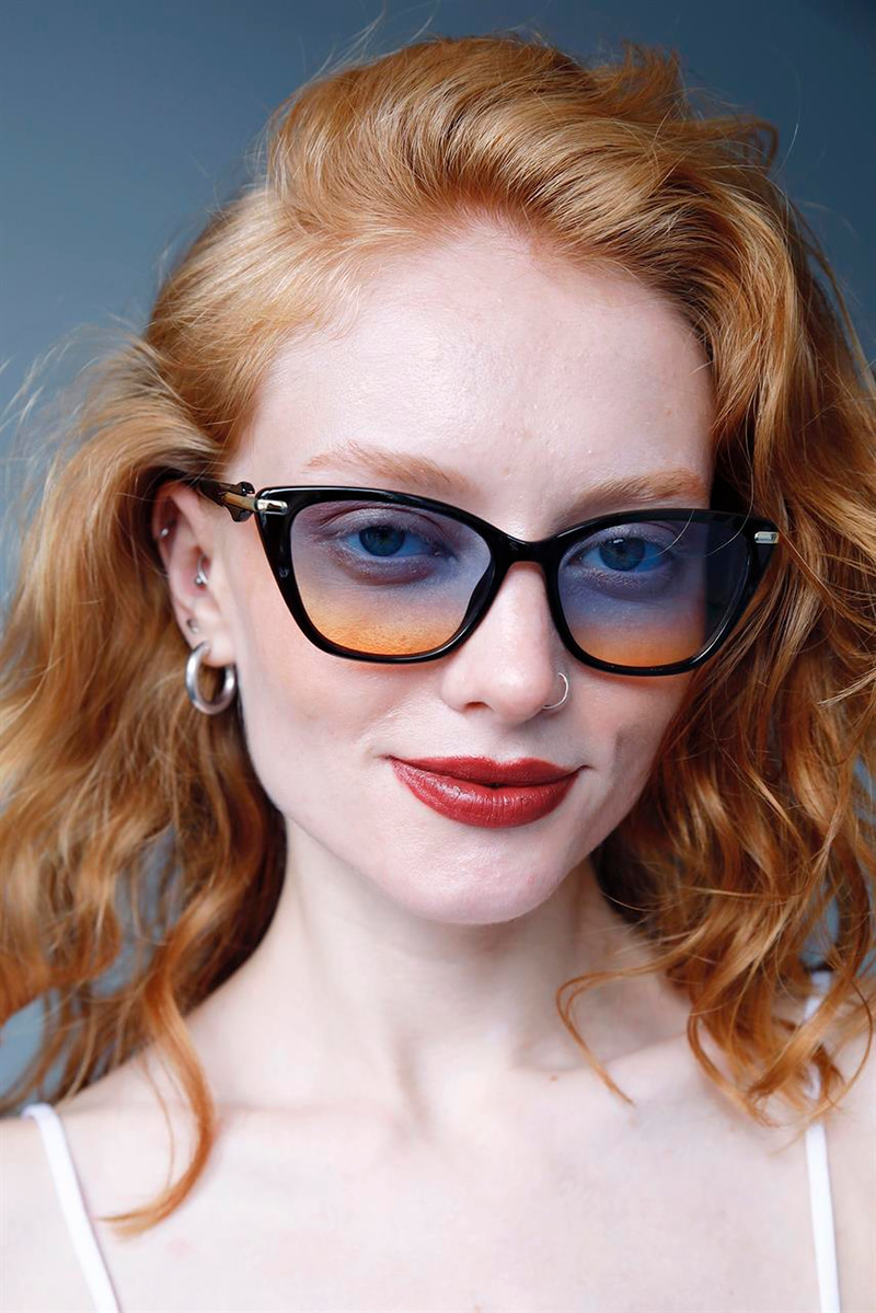 Lieke Black Blue Orange Güneş Gözlüğü