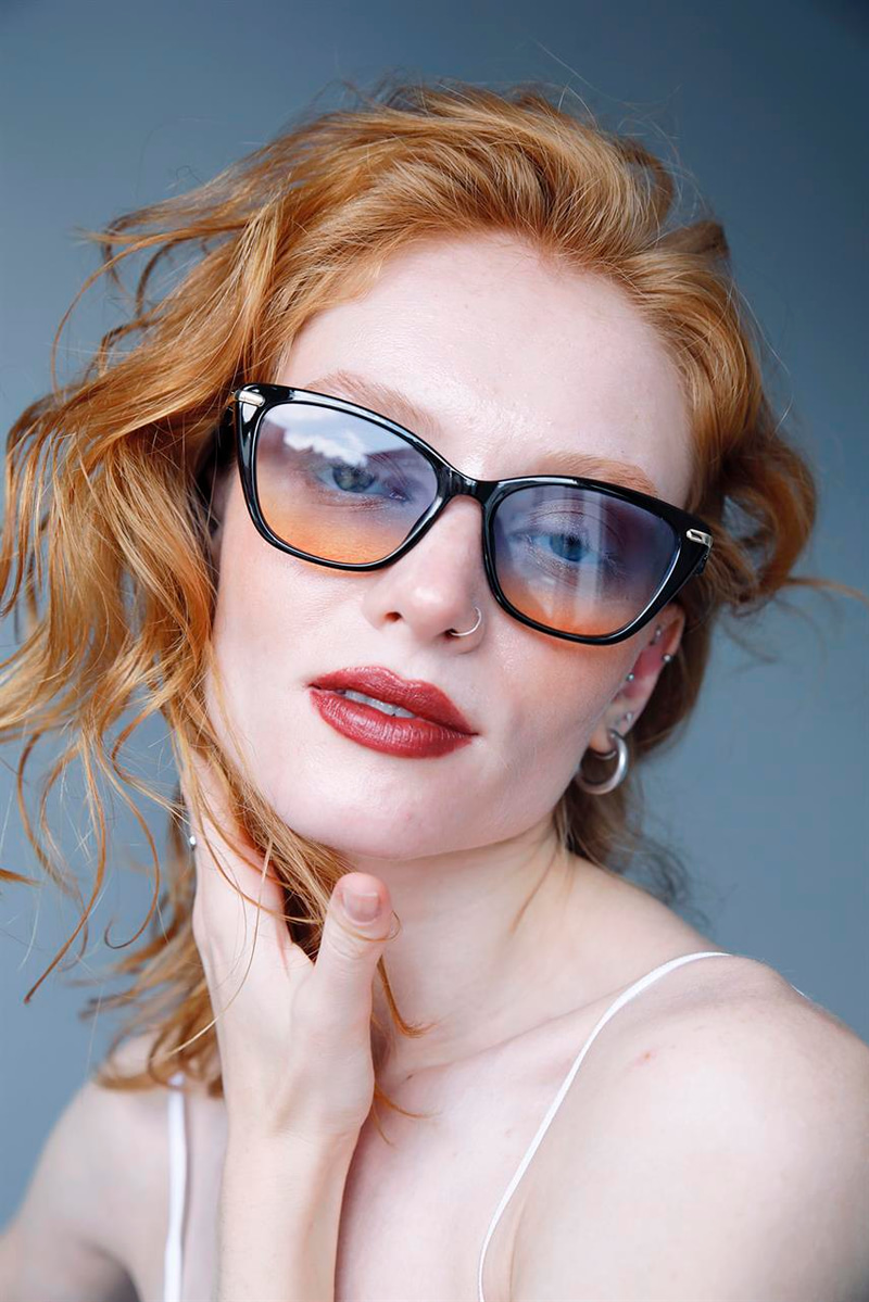 Lieke Black Blue Orange Güneş Gözlüğü
