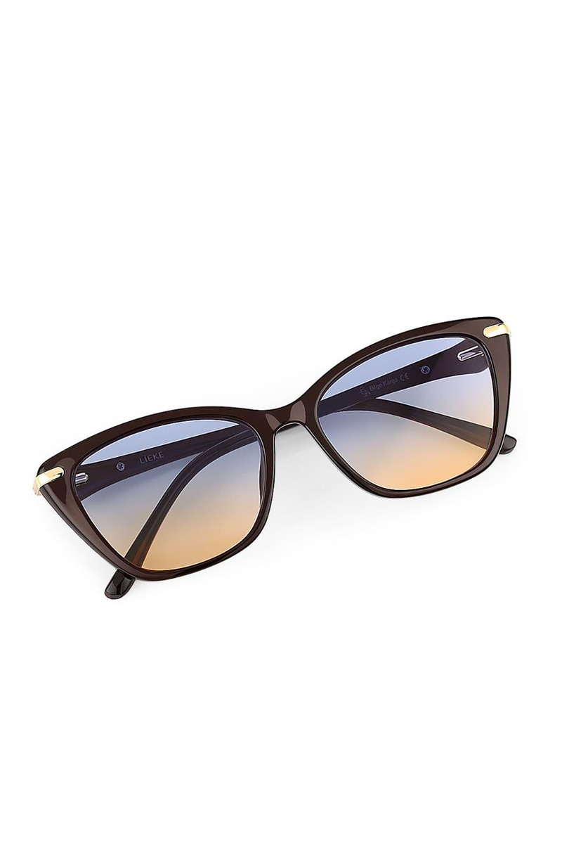 Lieke Dark Brown Blue Orange Güneş Gözlüğü