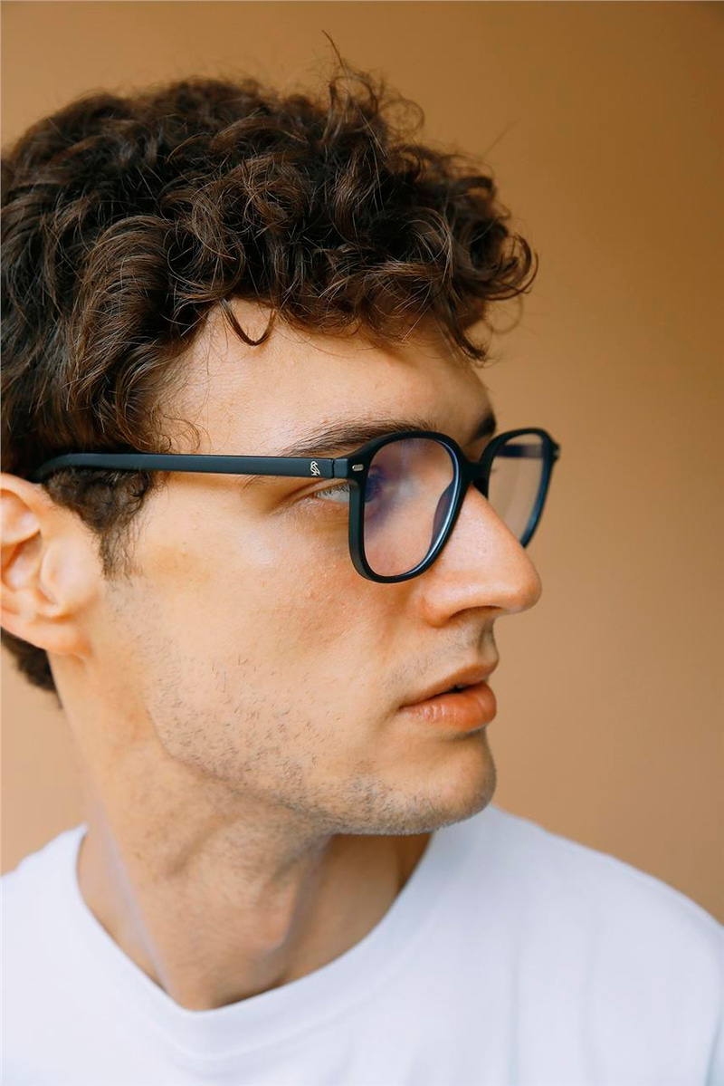 Louis Matt Black Erkek Mavi Işık Koruyucu Gözlük