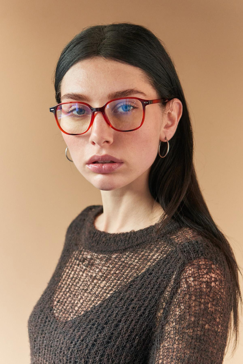 Louis Vintage Leopard Mavi Işık Koruyucu Gözlük