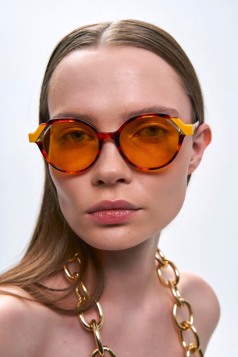 Maude Leopard Orange Güneş Gözlüğü