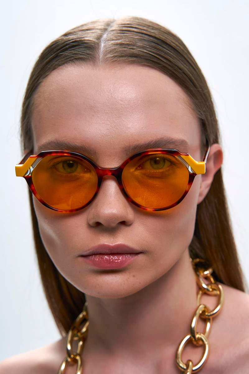 Maude Leopard Orange Güneş Gözlüğü