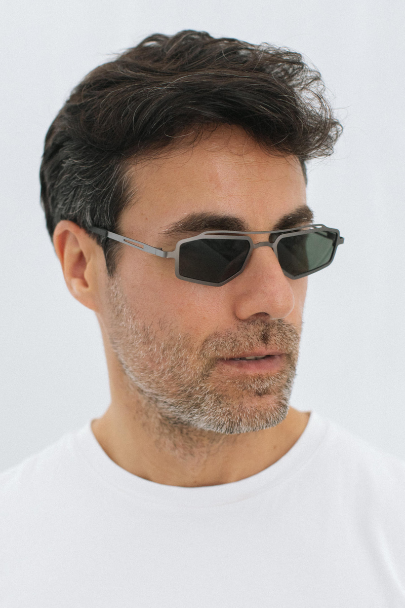 Ökse Matt Silver Green Erkek Güneş Gözlüğü