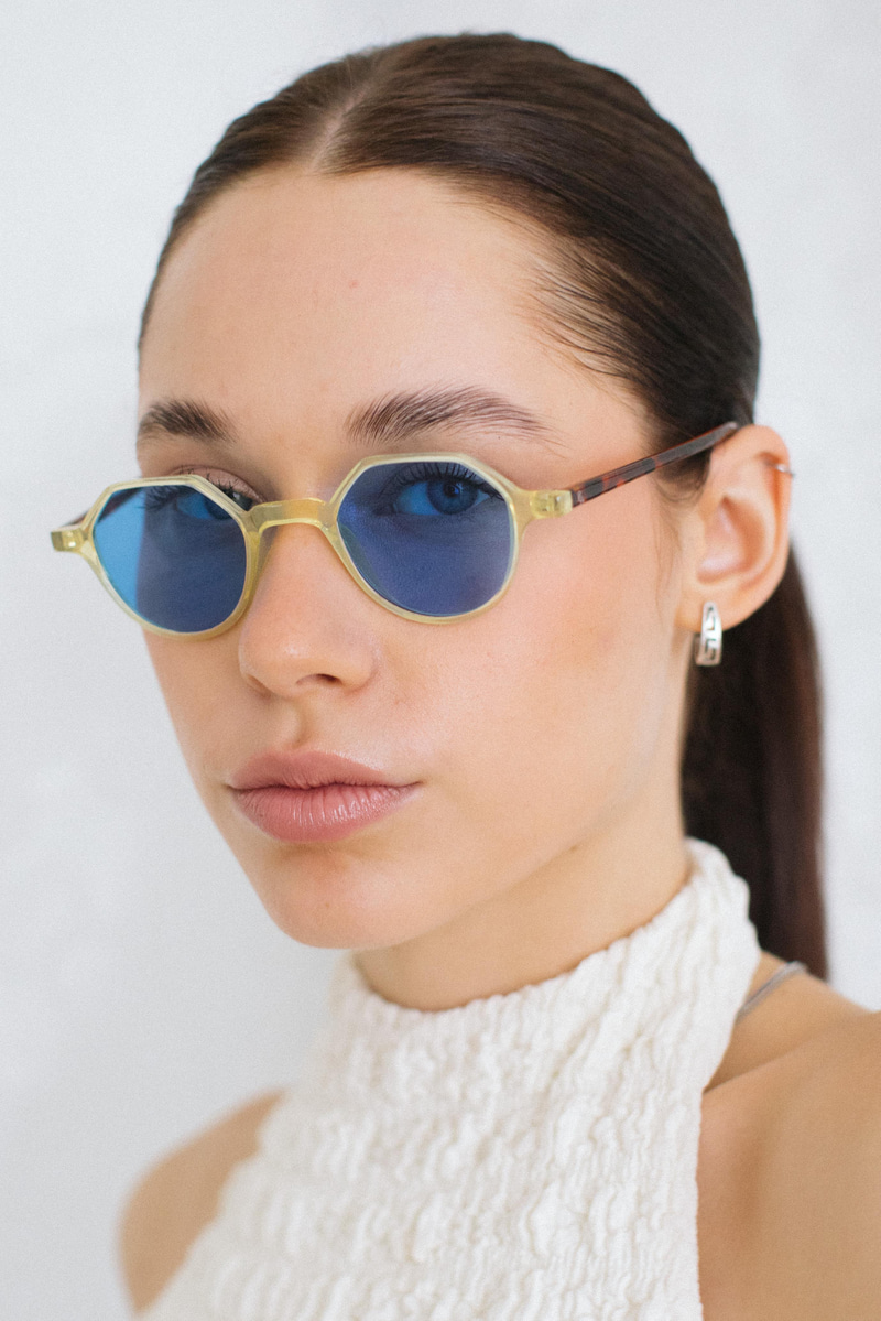 Paula Yellow Leopard Blue Güneş Gözlüğü