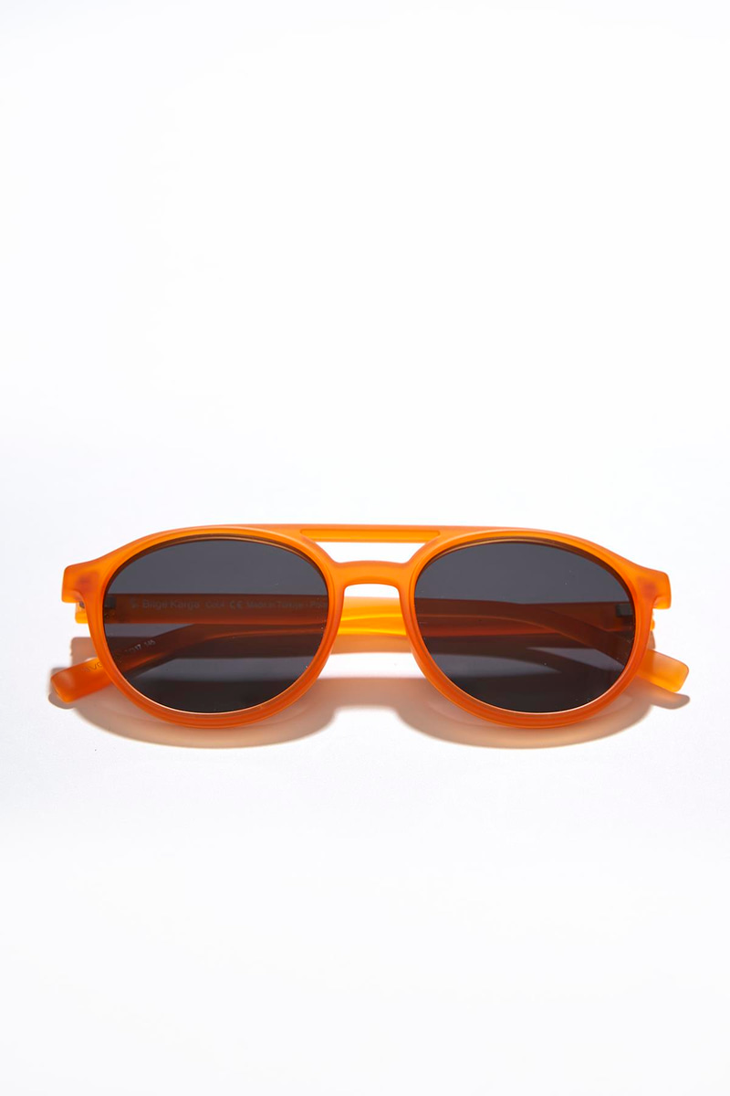 Poonam Matt Orange Black Erkek Güneş Gözlüğü