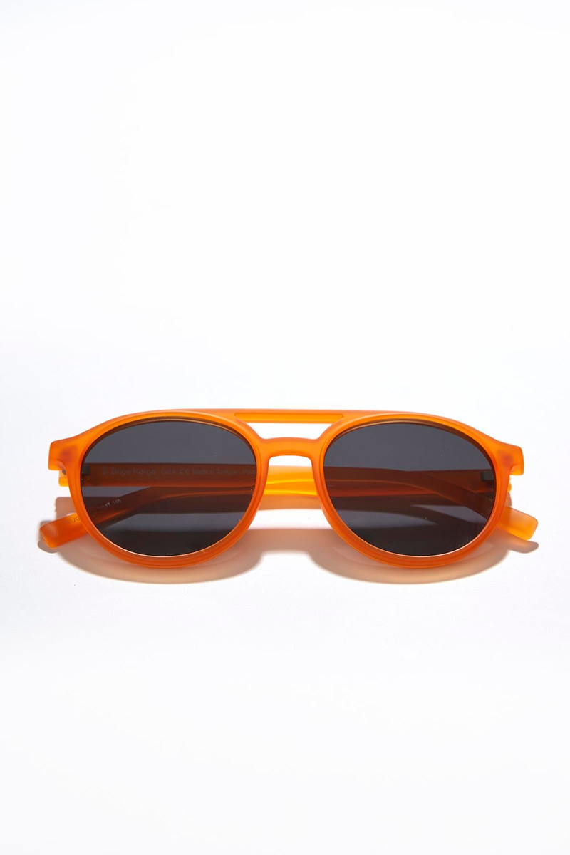 Poonam Matt Orange Black Güneş Gözlüğü
