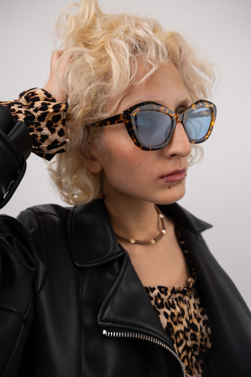 Regina Leopard Blue Güneş Gözlüğü