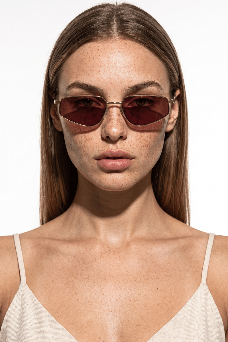 Reign Gold Dark Red Güneş Gözlüğü