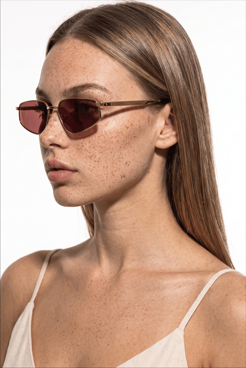 Reign Gold Dark Red Güneş Gözlüğü